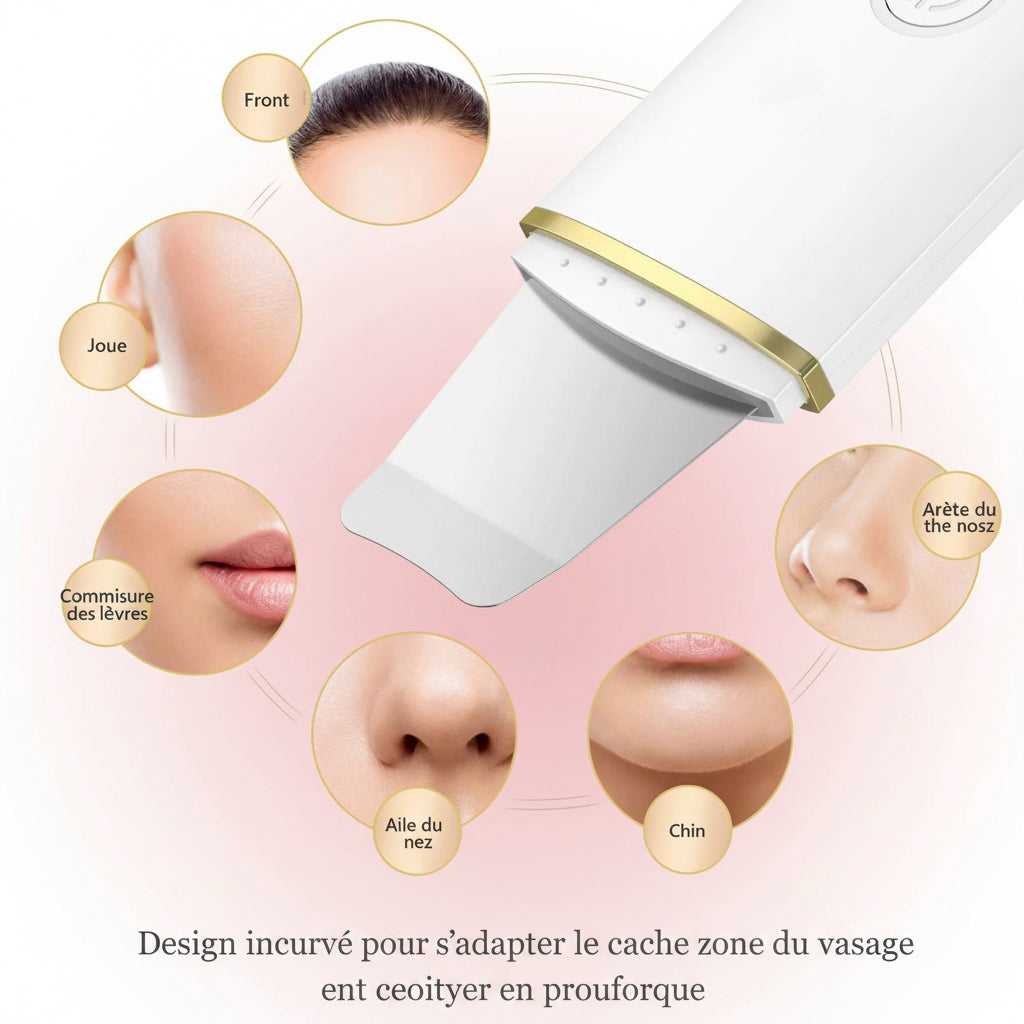 Ultrasonic Skin Scrubber Facial Spatula for Deep Cleansing and Blackhead Removal