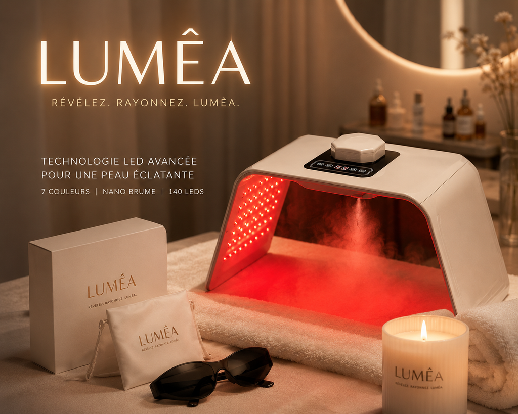 LUMÉA™ — Masque LED 7 Couleurs Pro avec Nano Spray